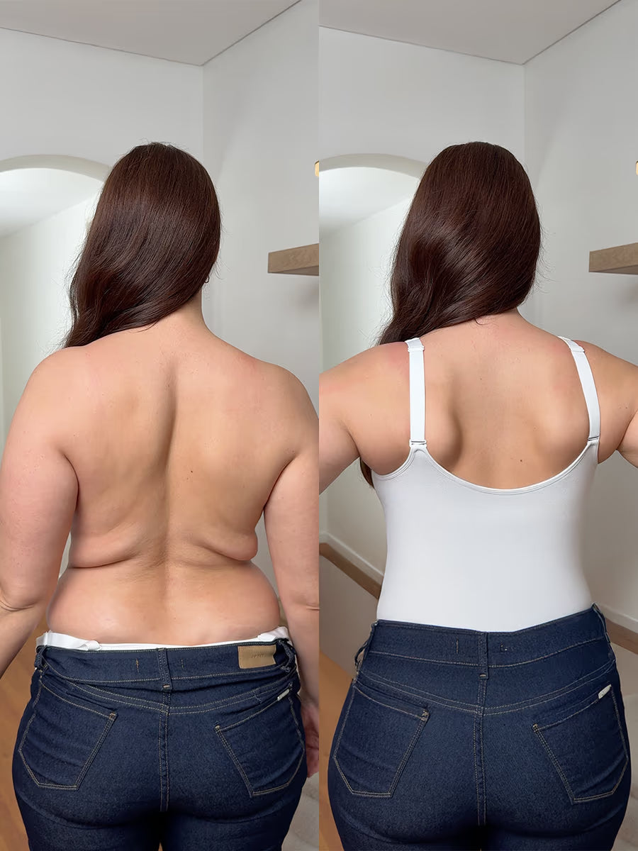 Modelująca koszulka body z wbudowanym biustonoszem