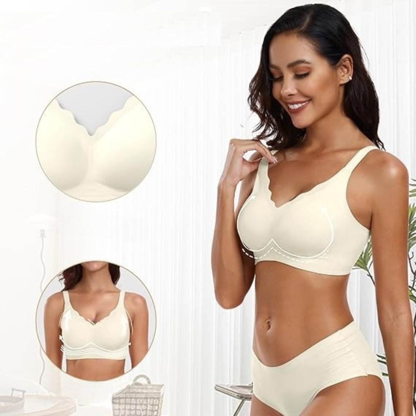 Biustonosz Bez Fiszbin z Falbanką