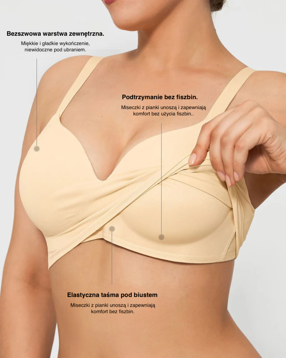 Biustonosz Wspierający Bez Fiszbin
