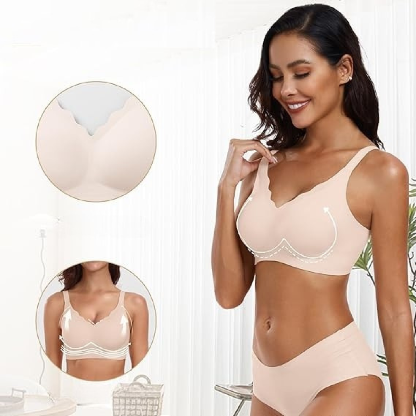 Biustonosz Bez Fiszbin z Falbanką