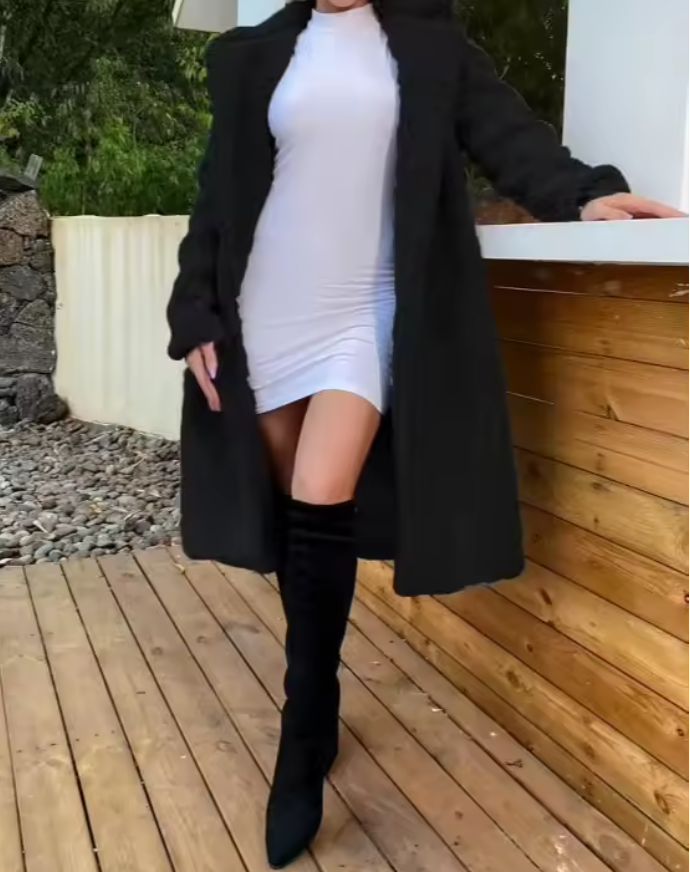 Ciepły Płaszcz Damski Oversize - Miękki Zimowy