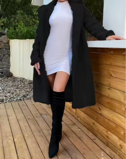 Ciepły Płaszcz Damski Oversize - Miękki Zimowy